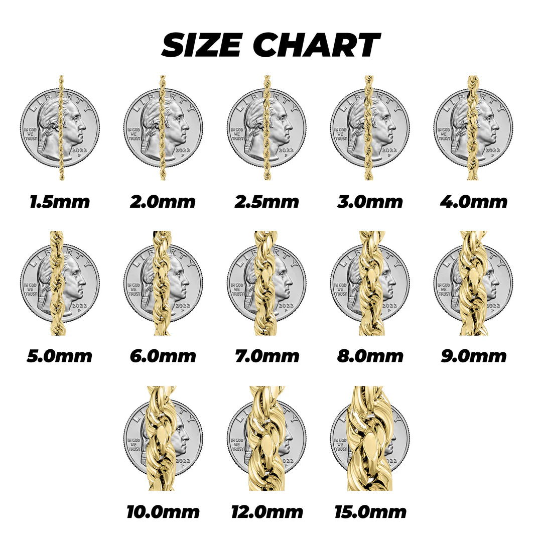 1.5MM 10K GOLD ROPE DC CHAIN