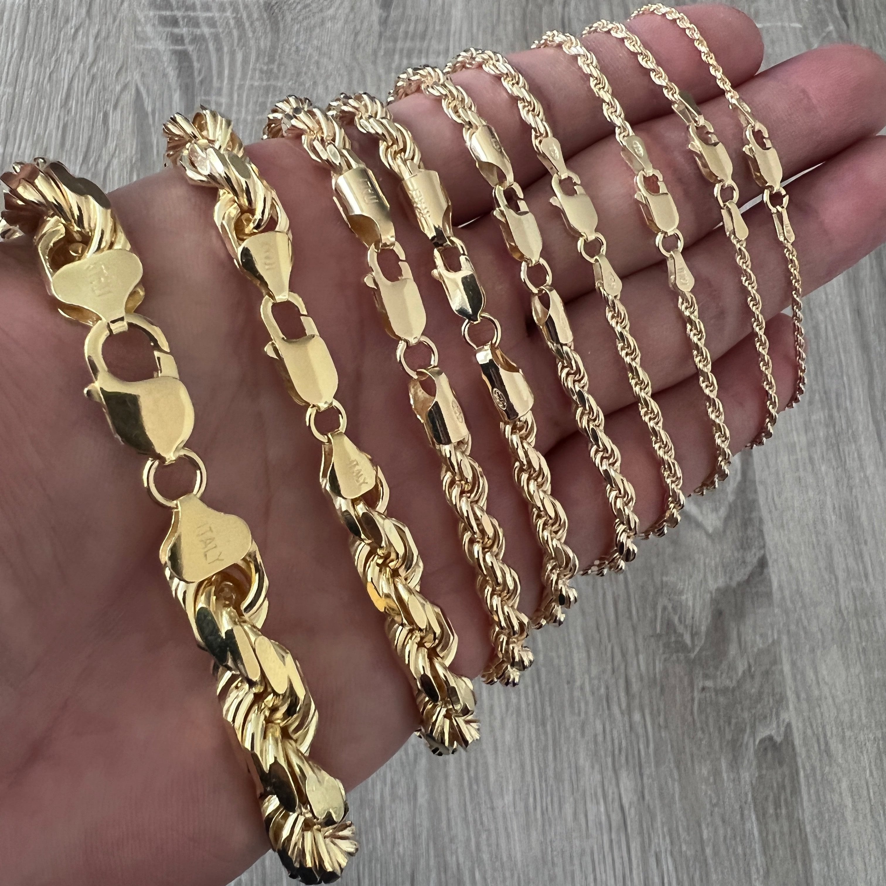 ROPE 14K Gold Vermeil Chain 925