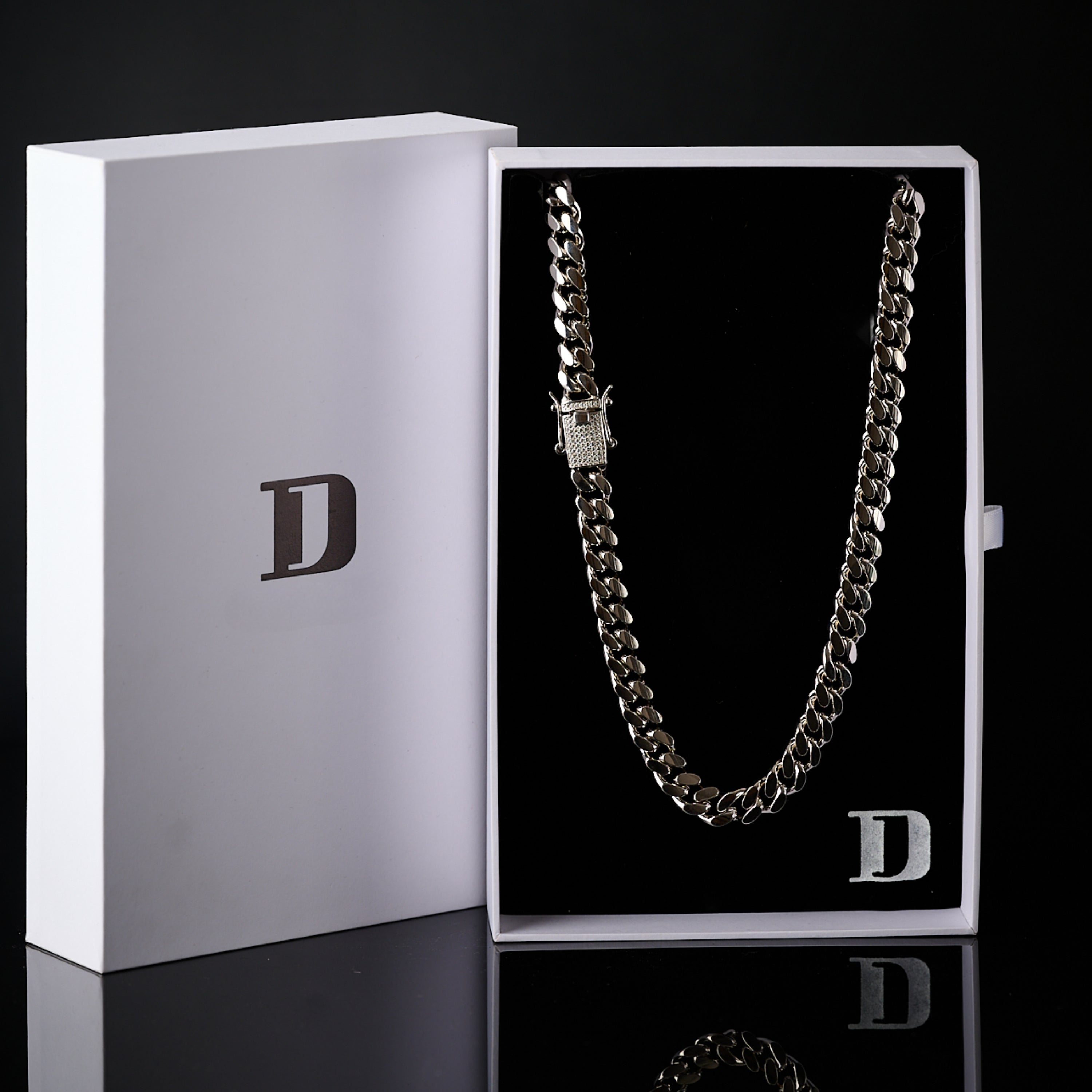 Miami Cuban Moissanite Box Lock Necklace