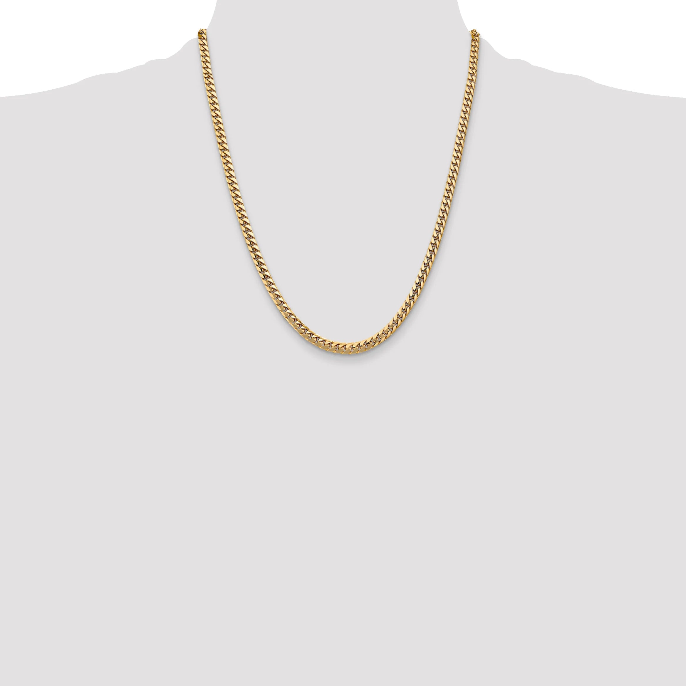 4mm Miami Cuban 14K Gold Necklace