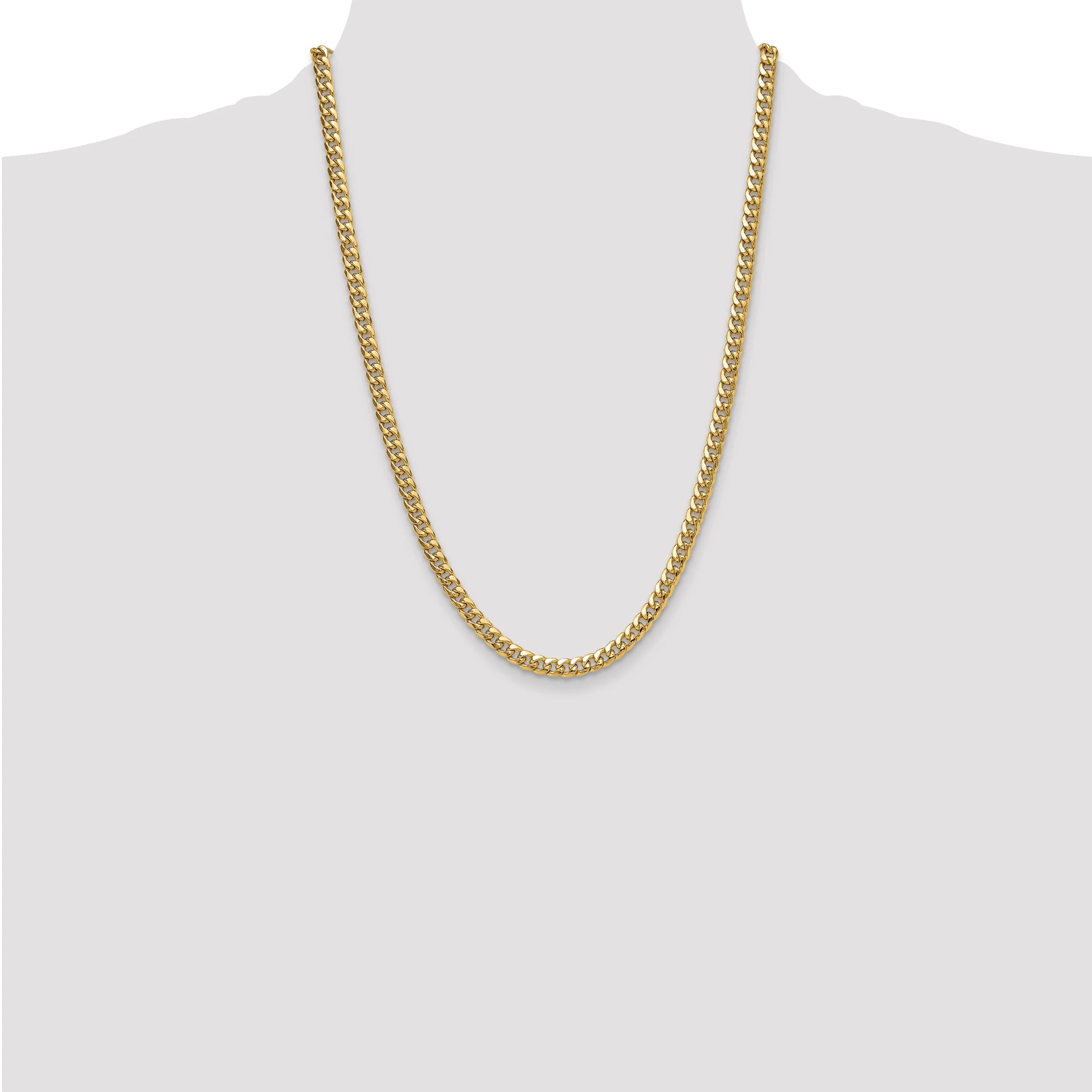 5mm Miami Cuban 14K Gold Necklace