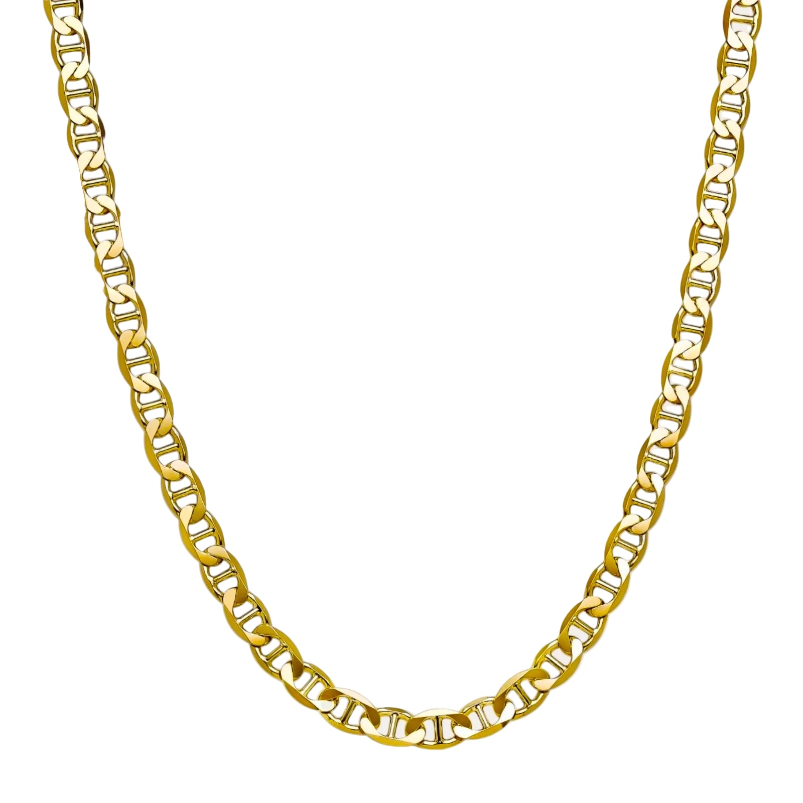 6mm 14K Gold Mariner Chain