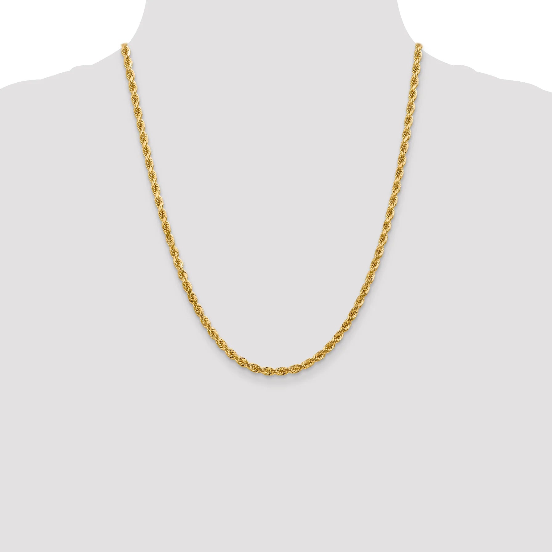 14K 4MM GOLD VERMEIL ROPE CHAIN DC