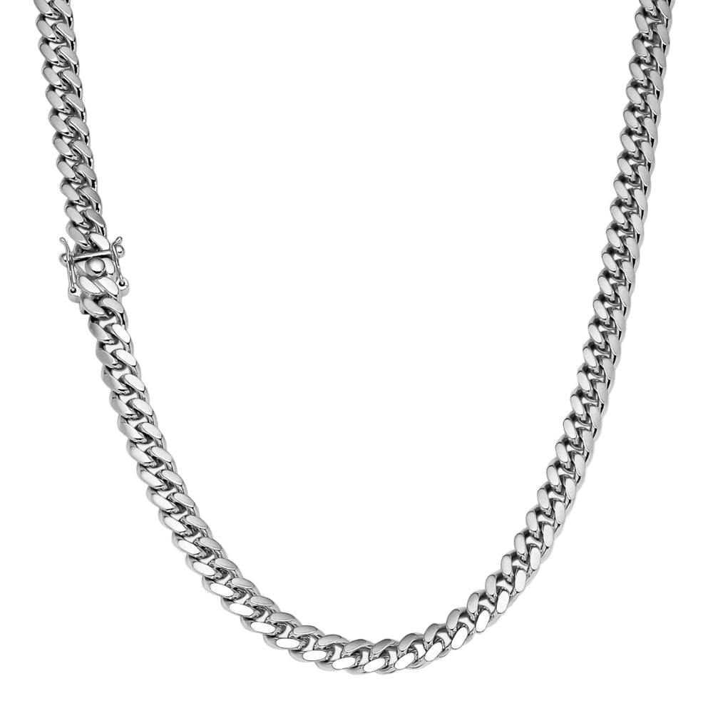 8mm Miami Cuban Box Lock Necklace