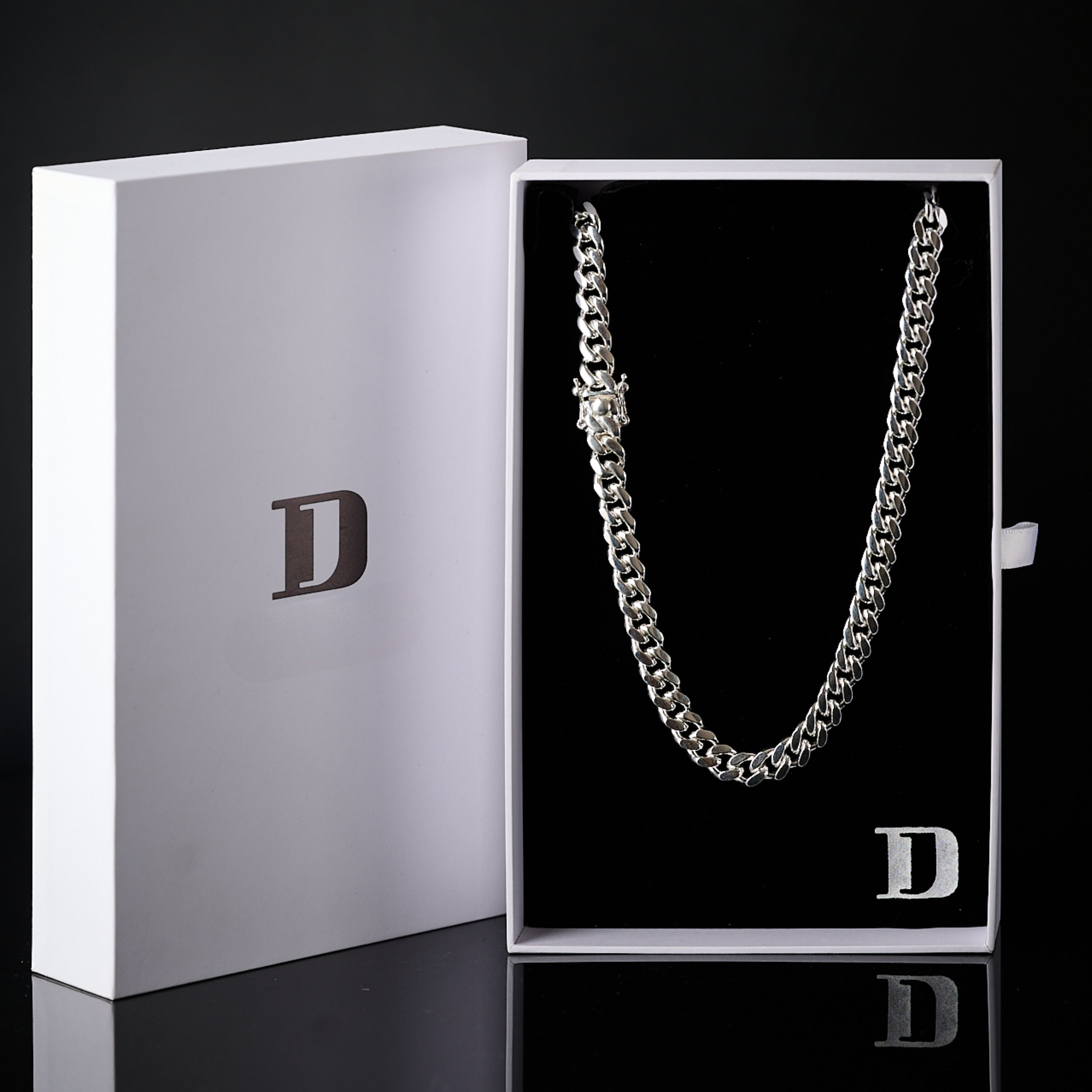 8mm Miami Cuban Box Lock Necklace