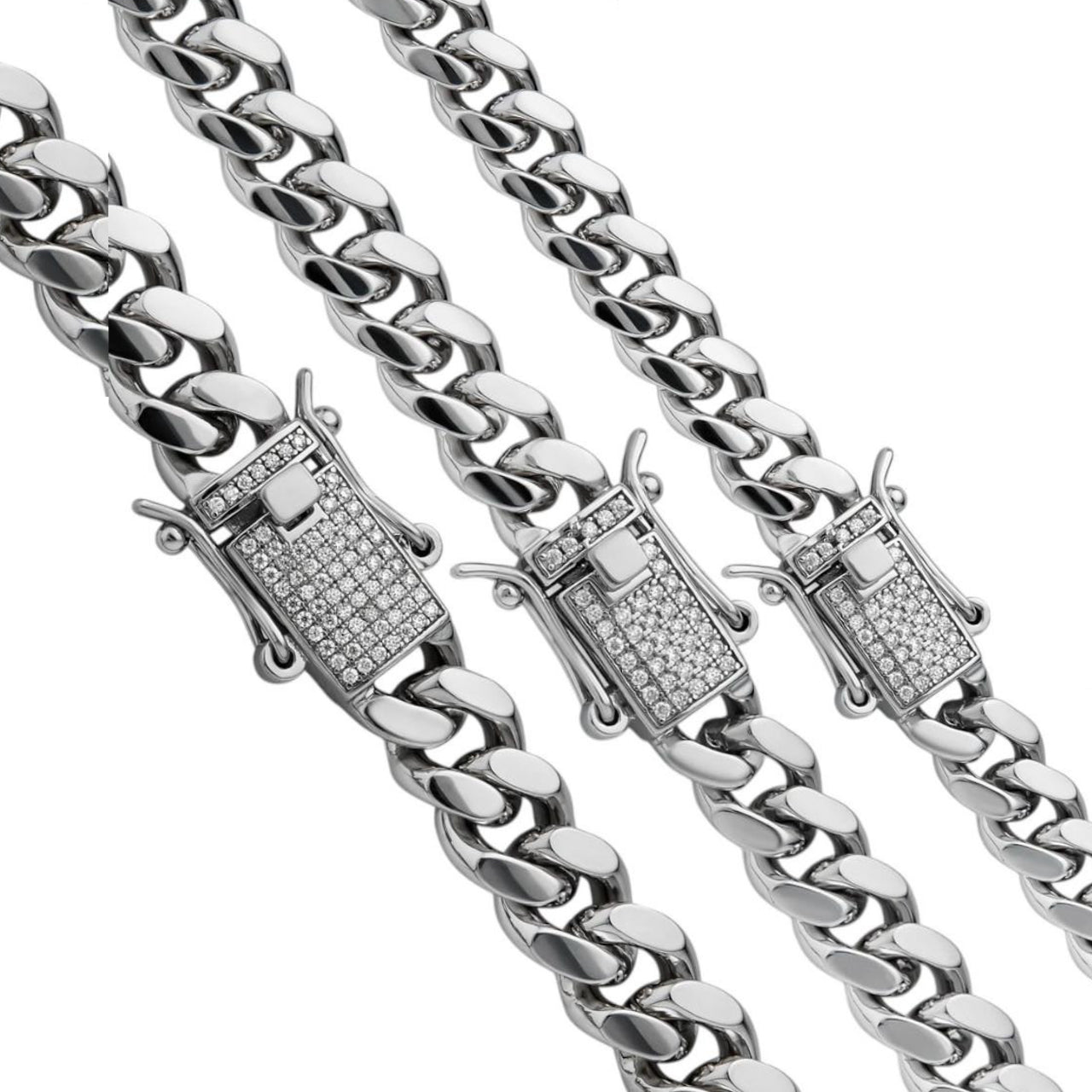 Miami Cuban Moissanite Box Lock Necklace