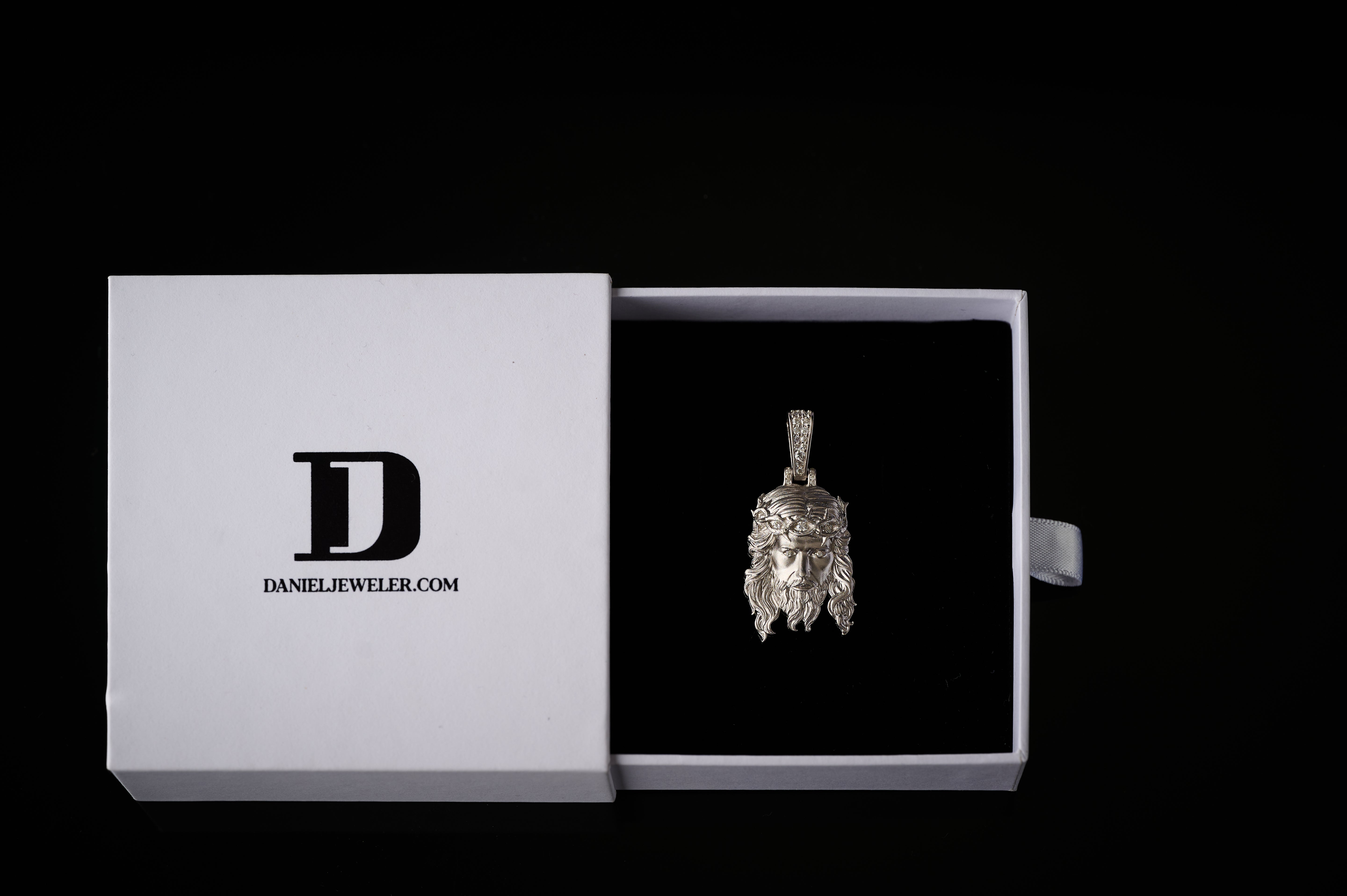 Moissanite Jesus Piece Pendant Matte Finish