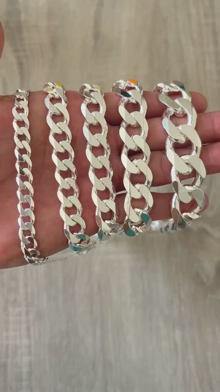 925 Solid Cuban Sterling Silver Miami Cuban Chain Chunky Heavy Curb Br Daniel Jeweler