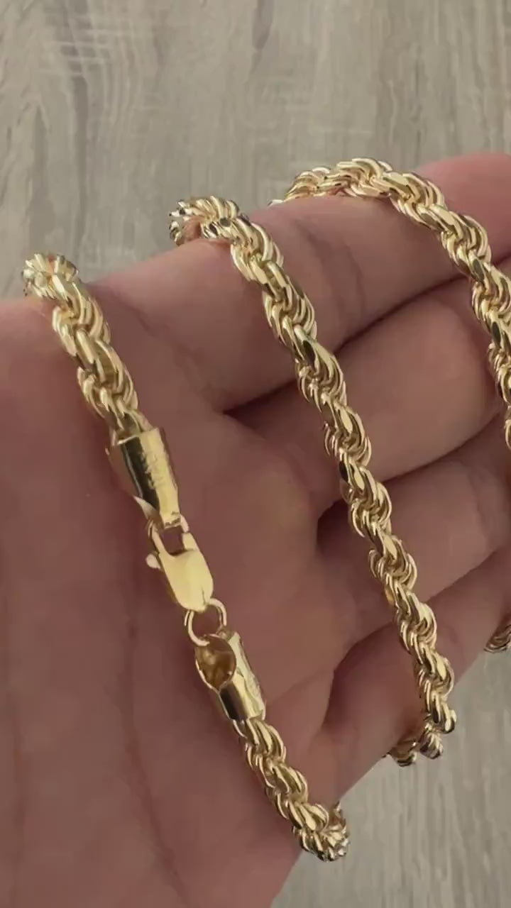 Gold sterling silver chain online