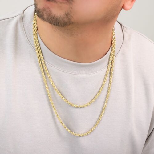 14K 5MM GOLD VERMEIL ROPE CHAIN DC
