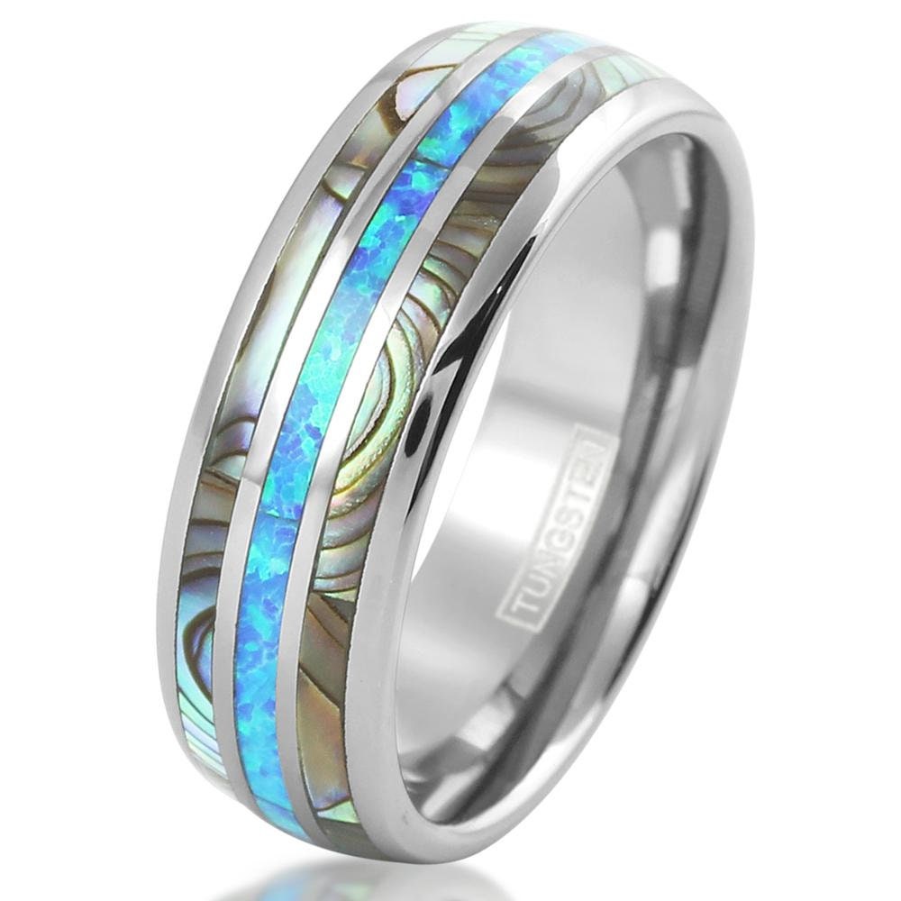Trending Wholesale shell inlay tungsten ring At An Affordable Price 