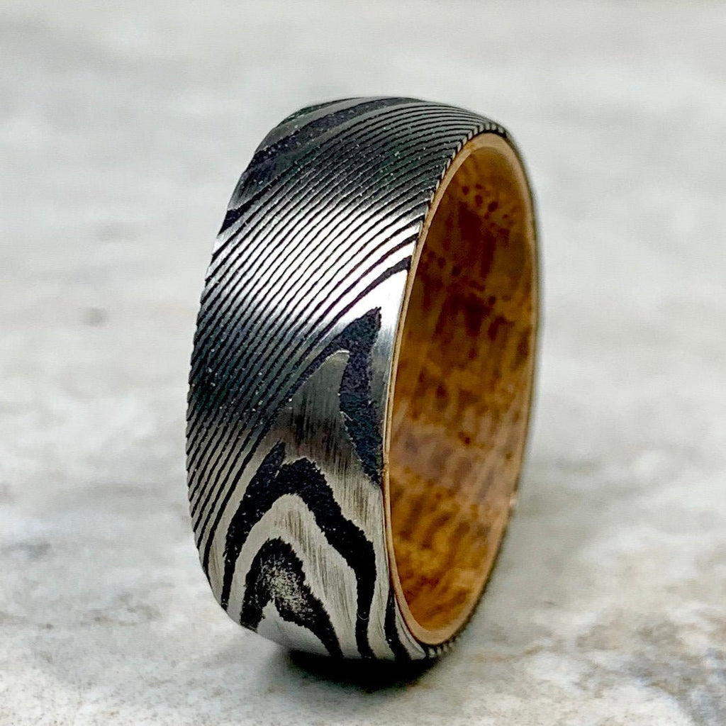 Damascus and sales wood ring