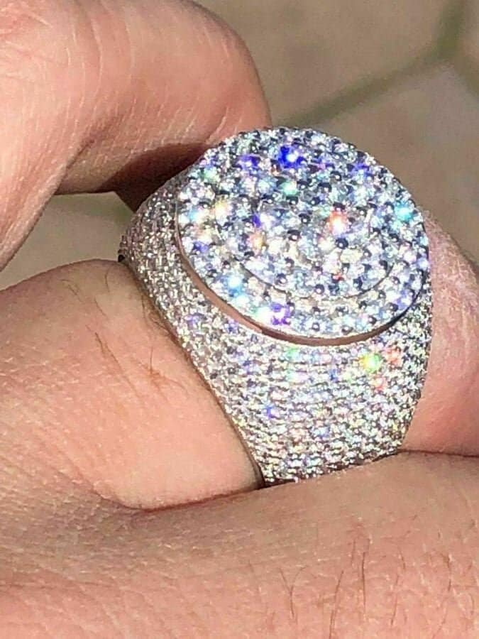 Big diamond pinky ring Clearance