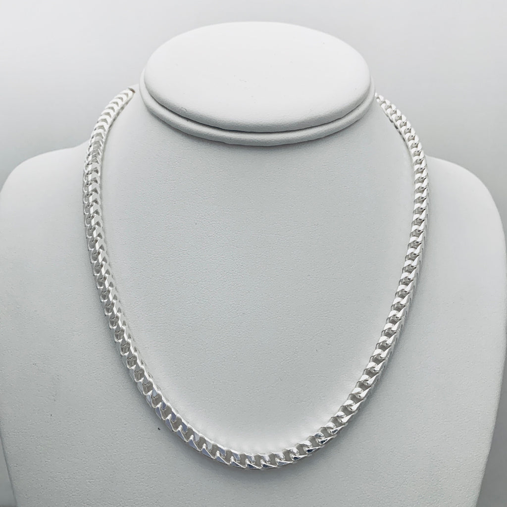 Men's FigaRope Chain Real Solid 925 Sterling Silver Necklace Chain