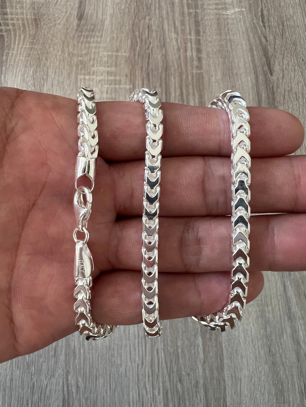 Silver Bracelet Chain 5mm Cuban Link Chain, Silver Bracelet Men