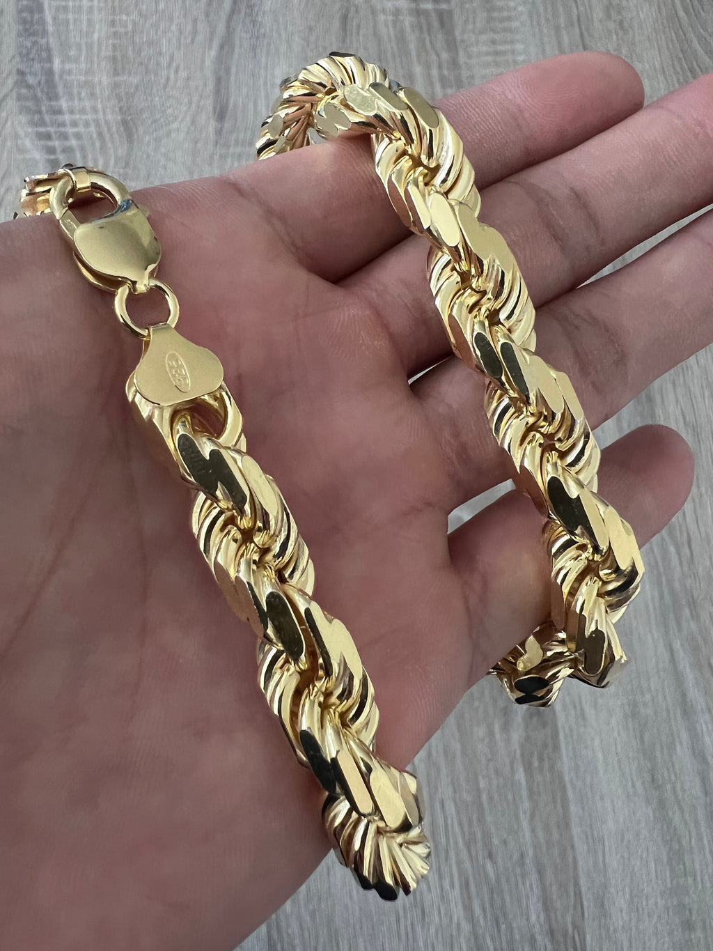 5mm - 11mm Rope 14K Gold Vermeil Over Solid 925 Sterling Silver Chain –  Daniel J