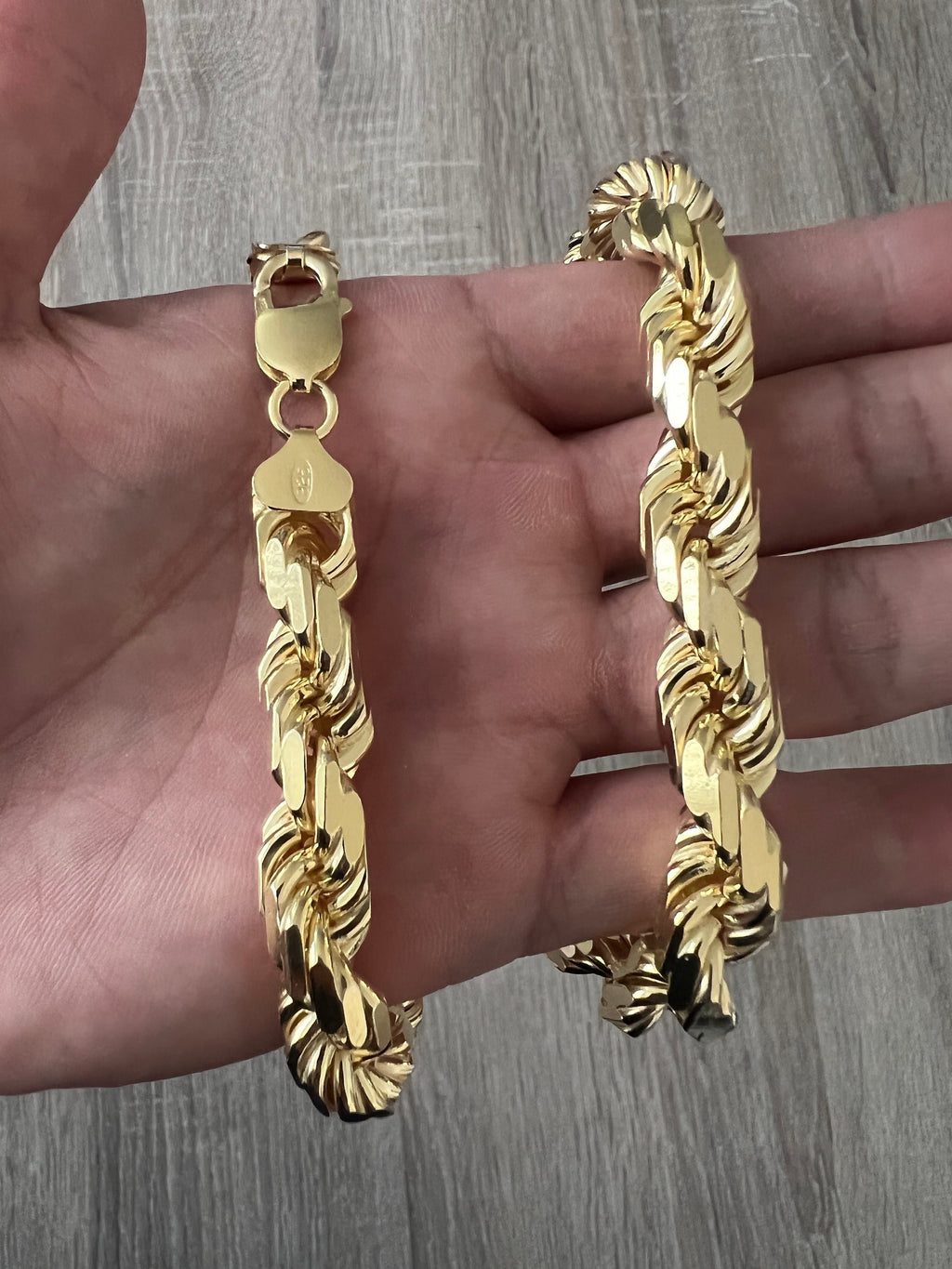 5mm - 11mm Rope 14K Gold Vermeil Over Solid 925 Sterling Silver Chain –  Daniel J