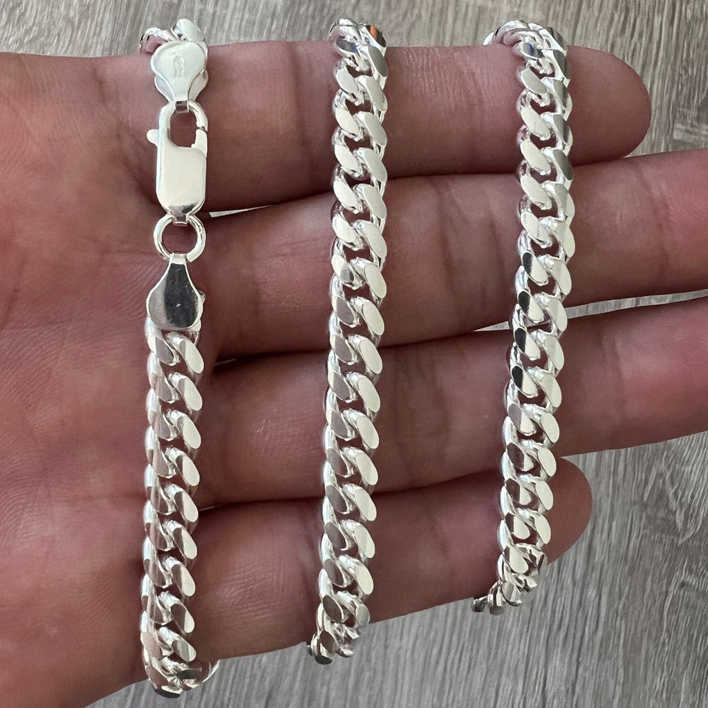 925 Sterling Silver Miami Cuban Link Chain – Box Lock, Real Heavy Curb Necklace, Italy Made, Unbranded