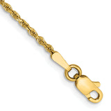 14K 1.5MM GOLD VERMEIL ROPE CHAIN DC
