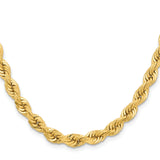 14K 6MM GOLD VERMEIL ROPE CHAIN DC
