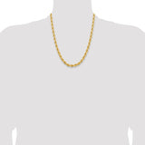 14K 6MM GOLD VERMEIL ROPE CHAIN DC