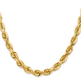 14K 7MM GOLD VERMEIL ROPE CHAIN DC
