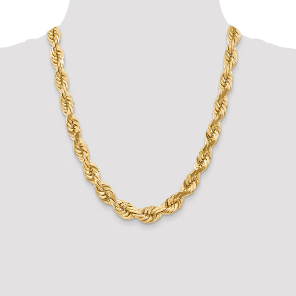 14K 11MM GOLD VERMEIL ROPE CHAIN DC
