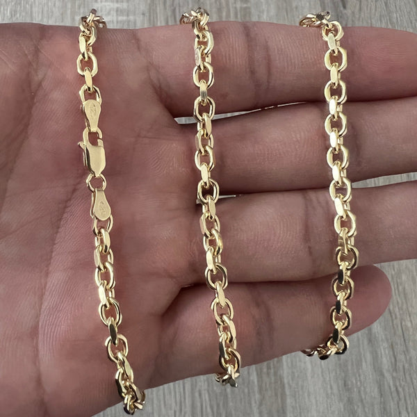 4mm Cable 14K Gold Necklace