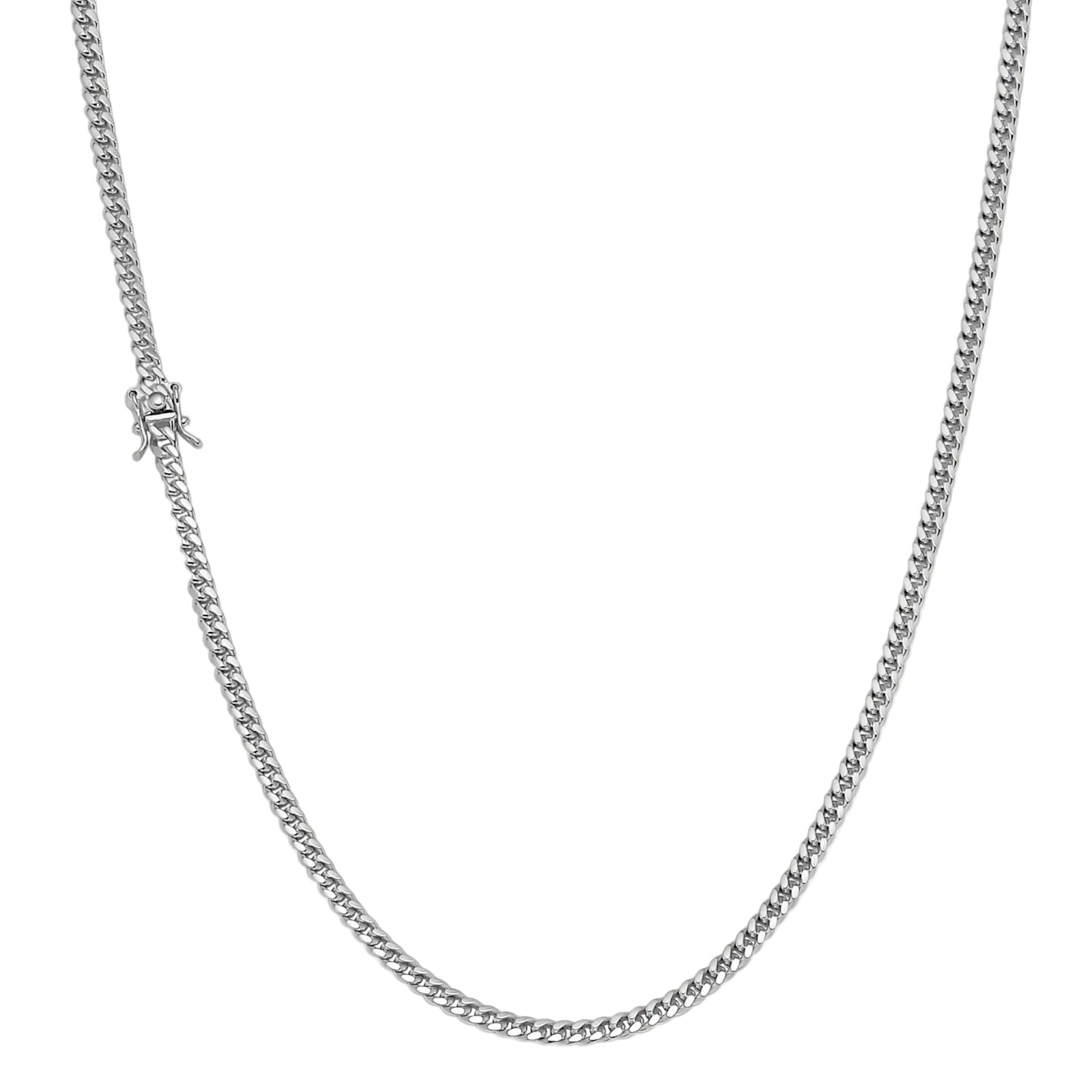 4mm Miami Cuban Box Lock Necklace