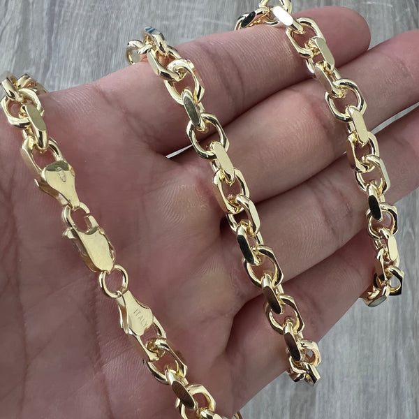 6mm Cable 14K Gold Necklace