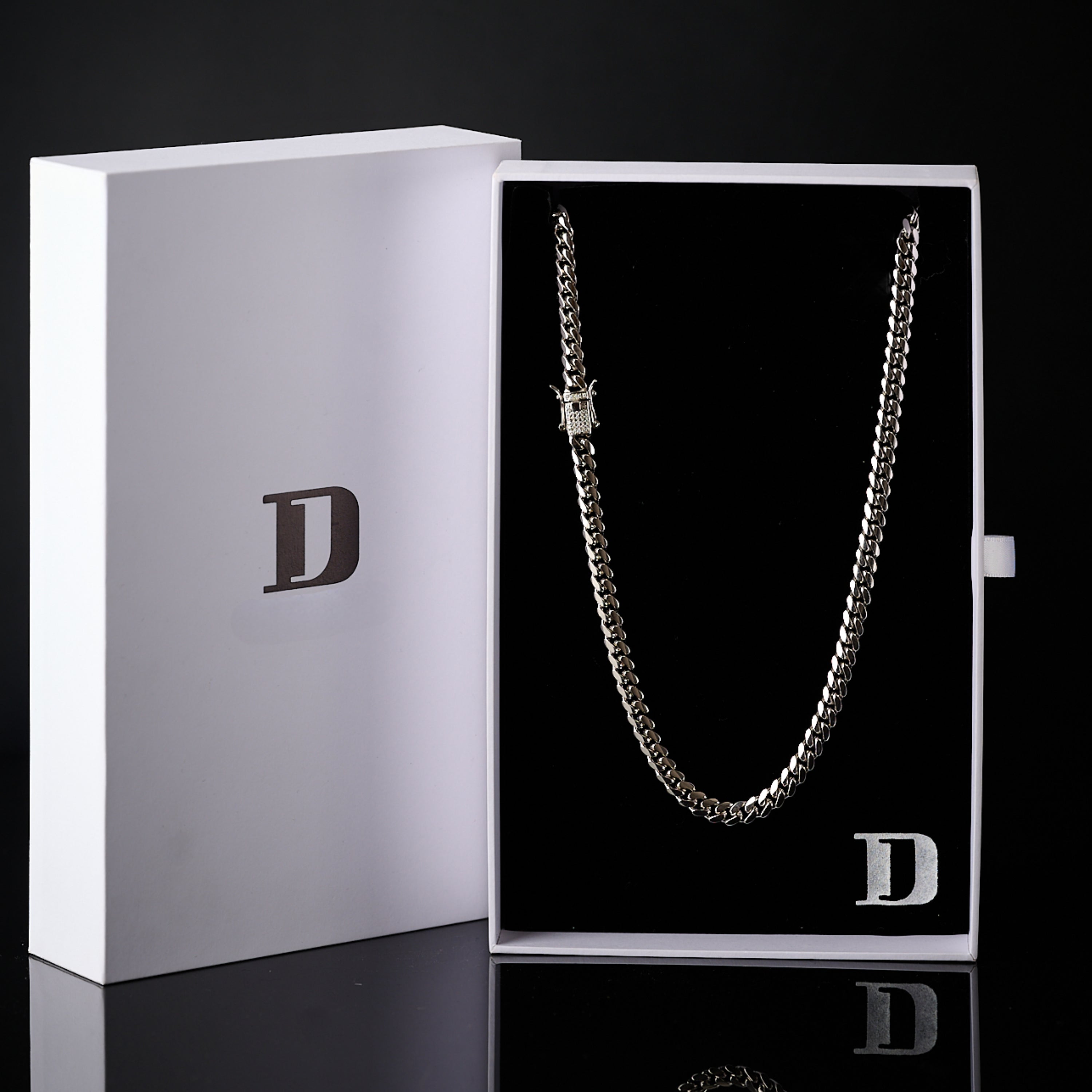 Miami Cuban Moissanite Box Lock Necklace