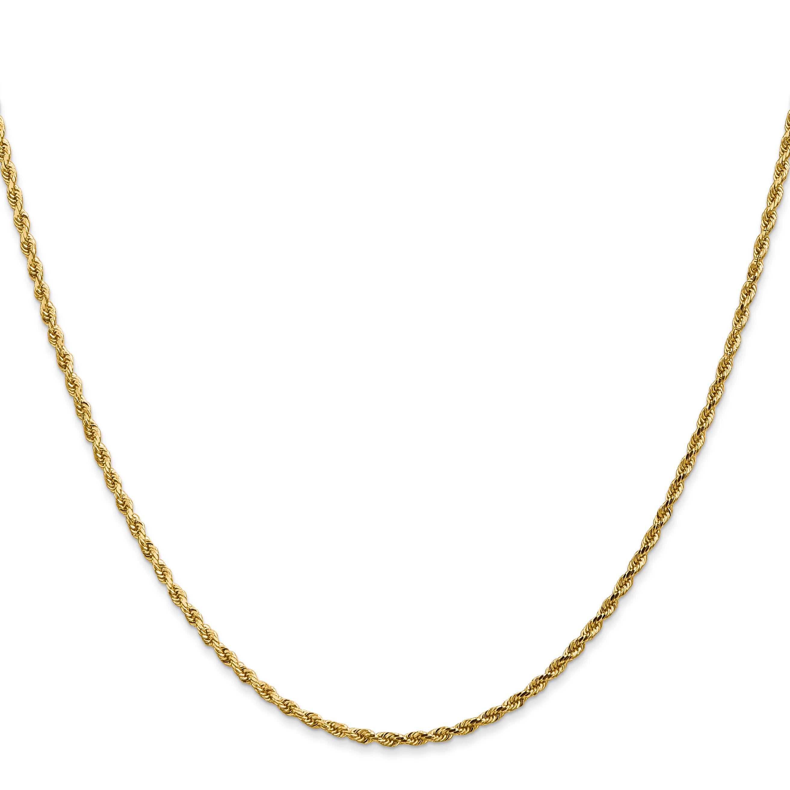 14K 1.5MM GOLD VERMEIL ROPE CHAIN DC