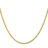 14K 2MM GOLD VERMEIL ROPE CHAIN DC