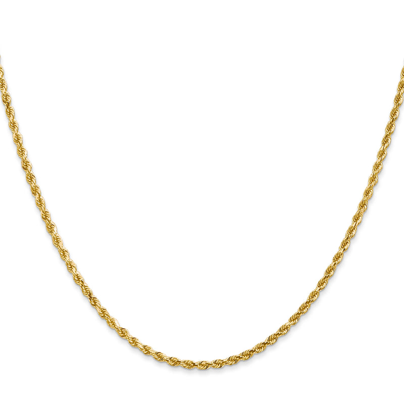 14K 2MM GOLD VERMEIL ROPE CHAIN DC
