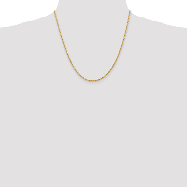 14K 2MM GOLD VERMEIL ROPE CHAIN DC