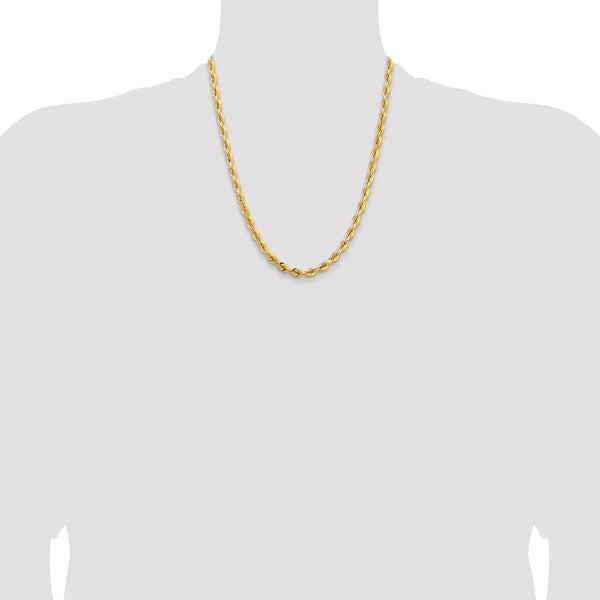 14K 5MM GOLD VERMEIL ROPE CHAIN DC