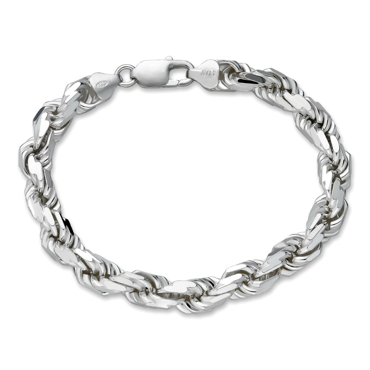 Lot De 7 Bracelets Argent Sterling 925 - Design Uni Et Corde - Fait Main