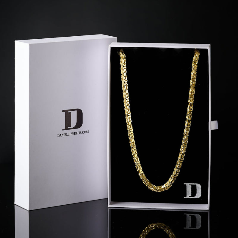 6MM Byzantine 14K Gold Chain