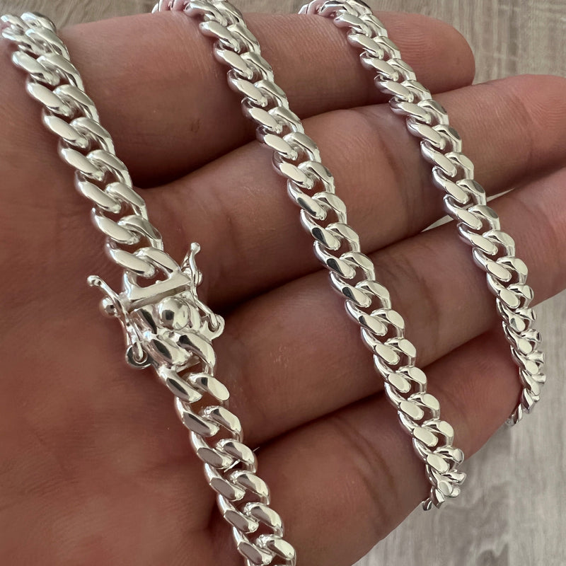 Cuban Chain Locking Clasp Jewelry 5mm Miami Cuban Box Lock