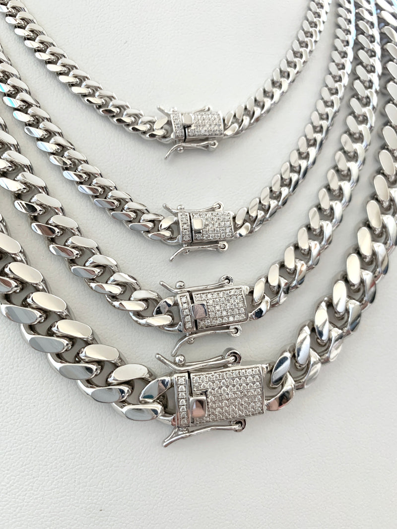6mm Miami Cuban Moissanite Box Lock Necklace