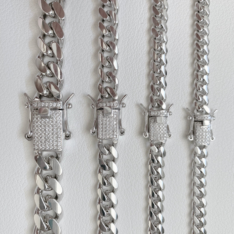 6mm Miami Cuban Moissanite Box Lock Necklace