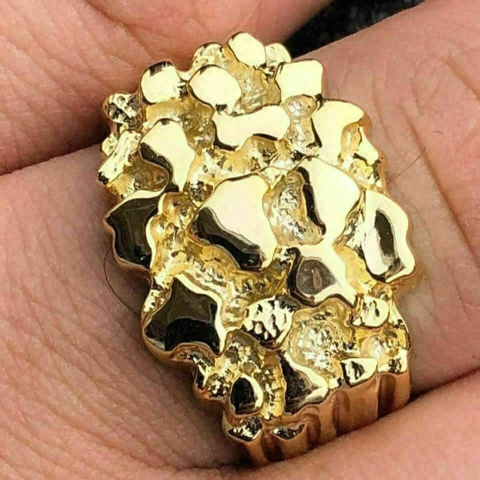 Nugget Plain 14K Gold Vermeil 925 Ring