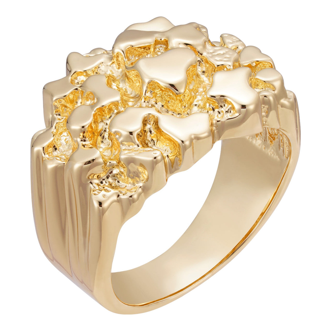 Nugget Plain 14K Gold Vermeil 925 Ring