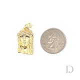 Moissanite Baguette Jesus Piece 14K Gold Pendant
