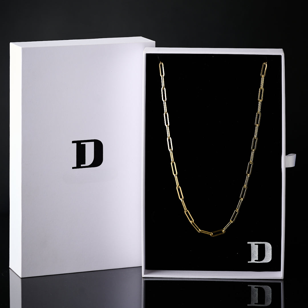 4mm Paperclip 14K Gold Chain