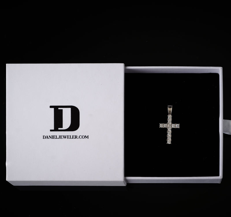 Moissanite Cross Religious Pendant Small