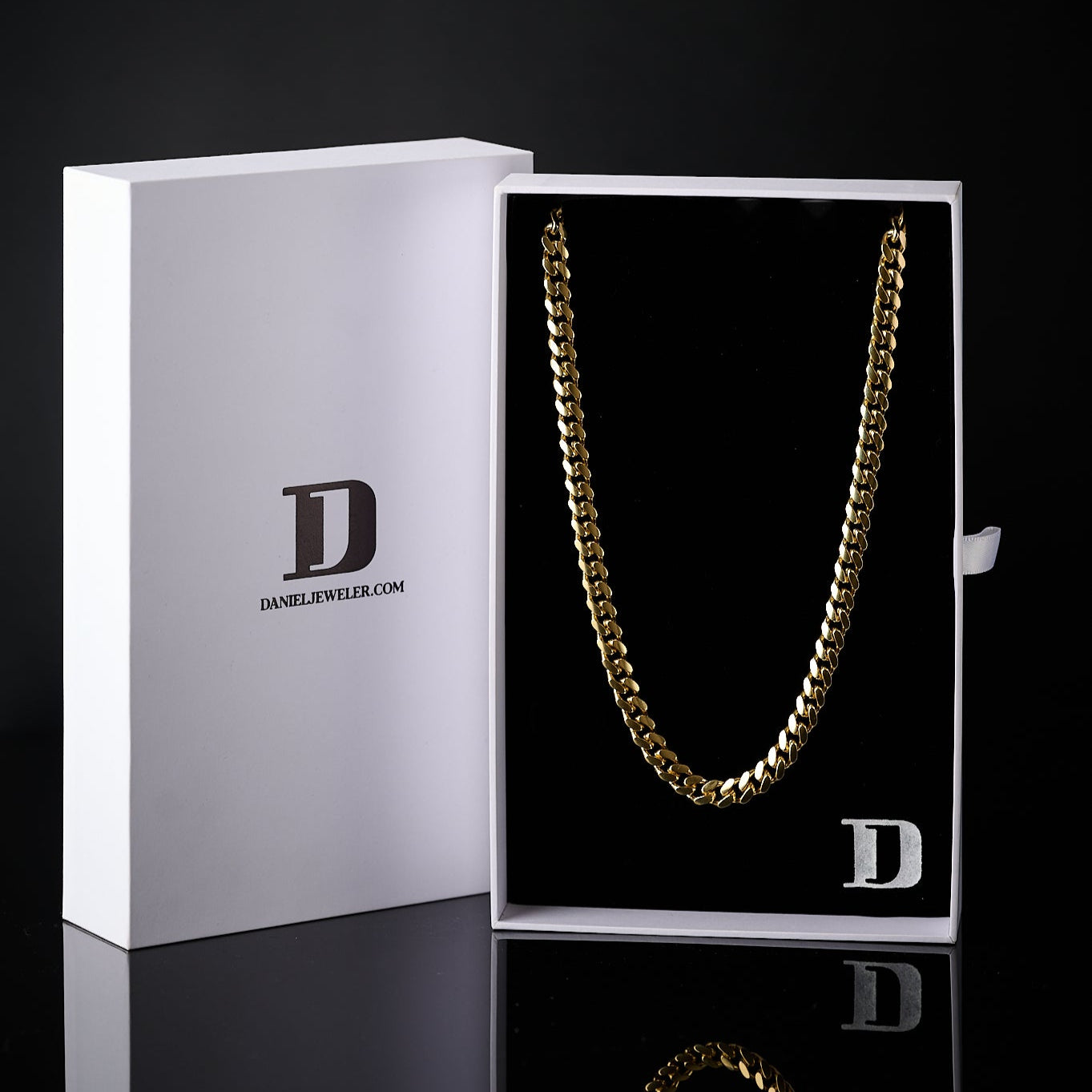 8mm Miami Cuban 14K Gold Lobster Necklace