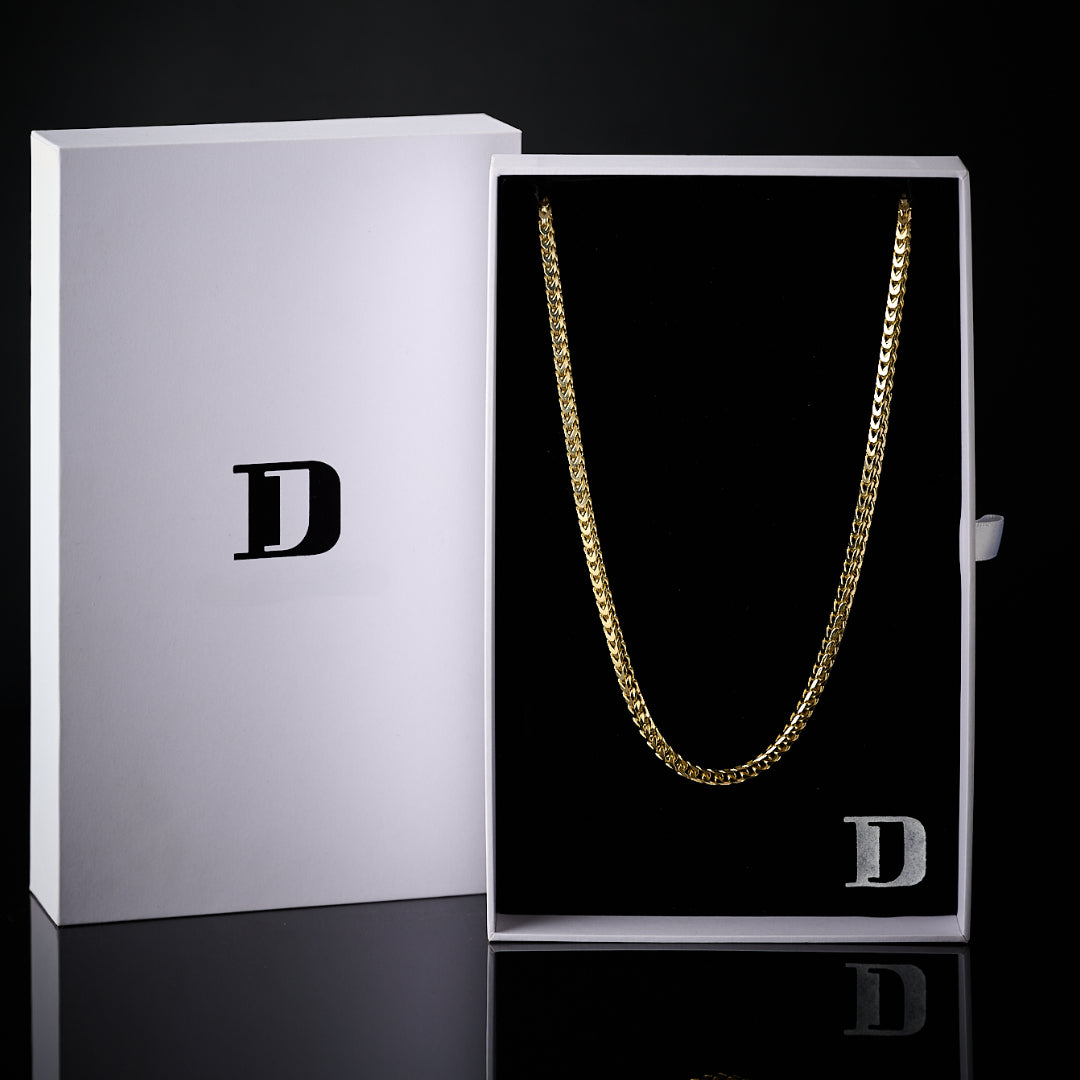 gold franco 925 daniel jeweler 4mm italy italian premium authentic real unisex male female men women jewelry