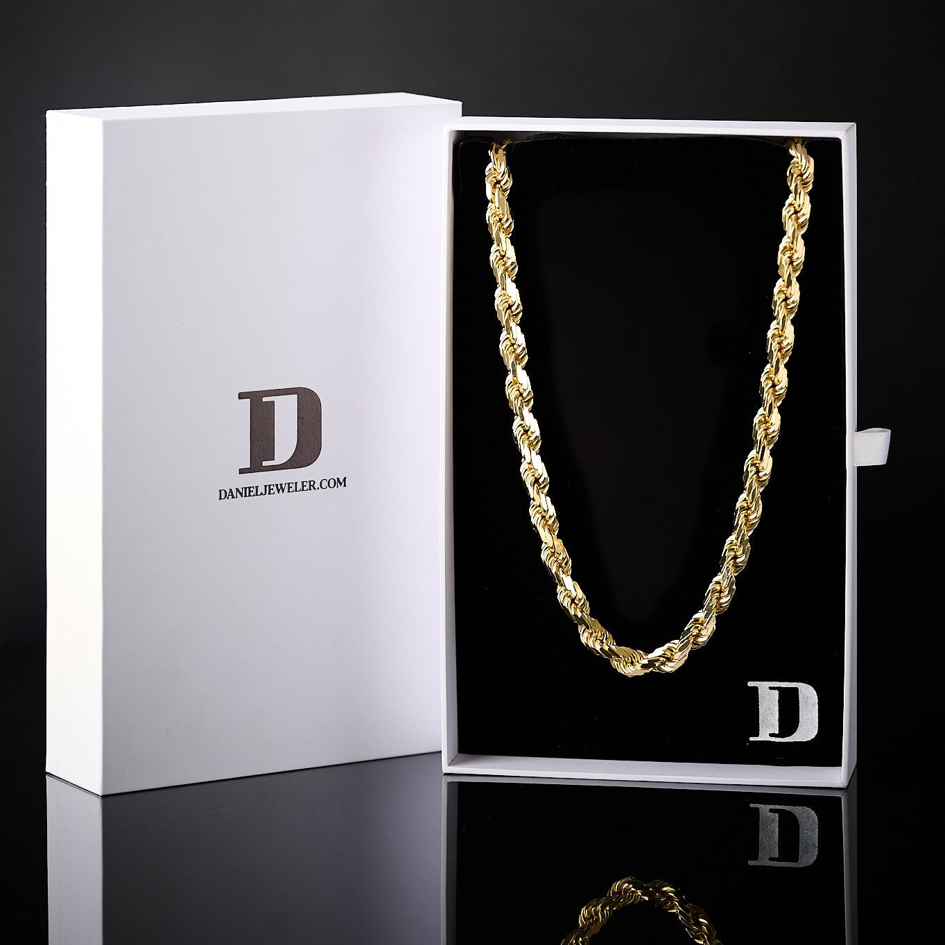 8MM Rope 14K Gold Vermeil 925 Chain DC
