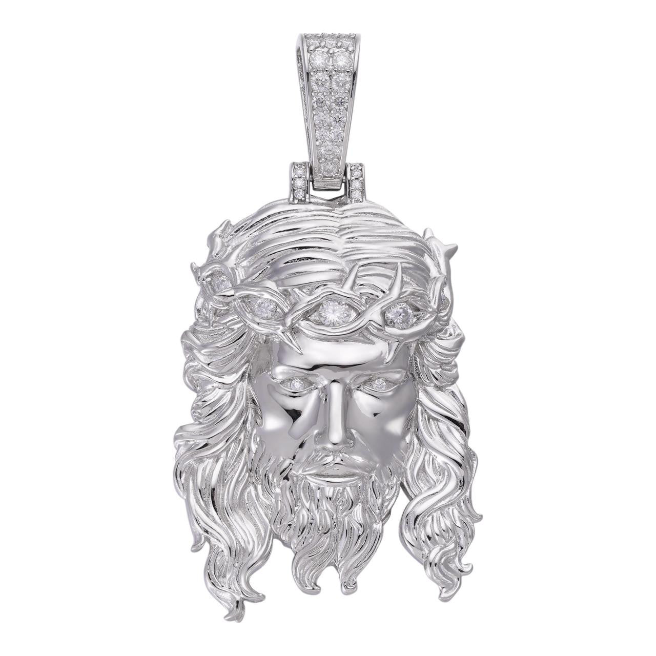 Moissanite Jesus Piece Pendant